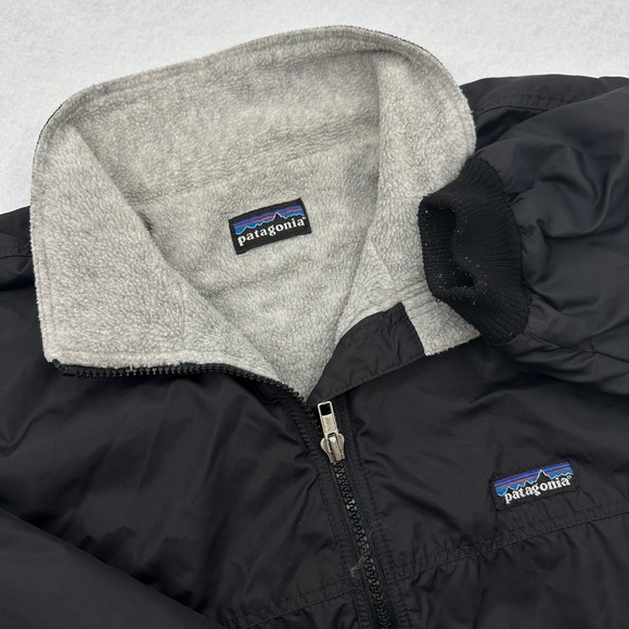 Patagonia Jackets & Blazers - Patagonia Shelled Synchilla Jacket Black Grey Fleece Lined Bomber Women's Small